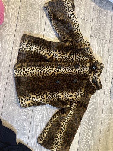 Vintage leopard print fur pea - leopard,
