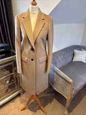 HOBBS Cavendish 100% Wool Camel Coat Size Uk 8 New with Tags