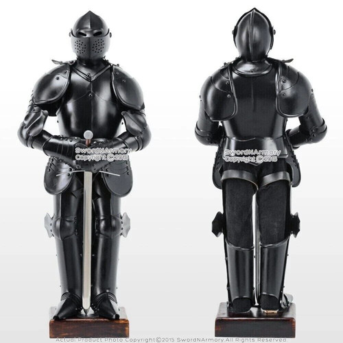 Full black medieval knight - black,