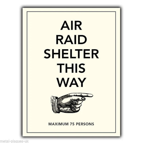 Metal sign plaque - metal, air
