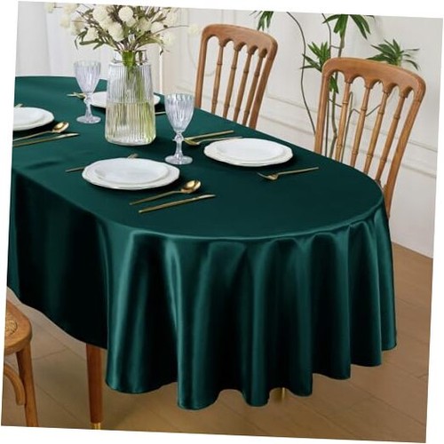 Satin oval tablecloth 84 - tablecloth, 60