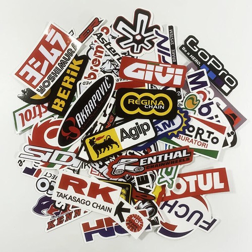50pcs mixed stickers motocross - 50pcs,
