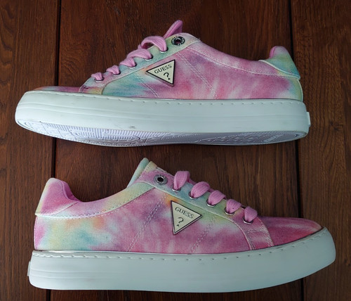 Guess pink tie dye trainers - tie, uk