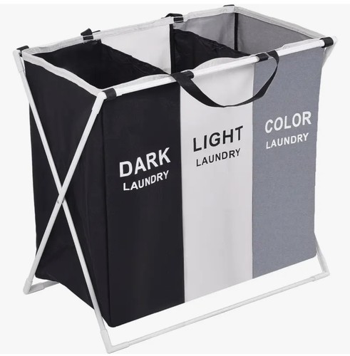 Section laundry basket - 3-section,