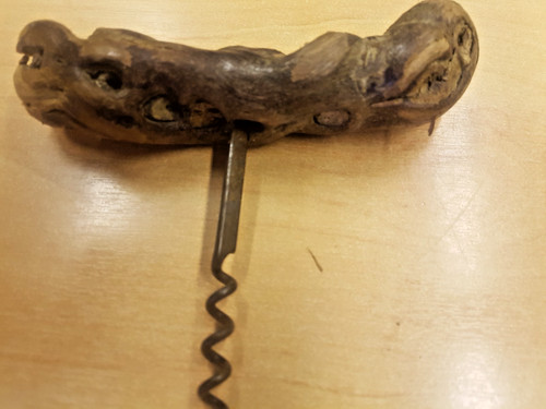 Old wood cork screw - cork,