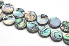 Green Abalone Shell Mother of Pearl Beads Double Sided for Jewllery Making 