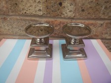 LAURA ASHLEY SILVERTONE MADE IN INDIA CANDLE PEDESTALS