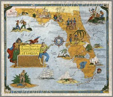 Florida buried treasure map - florida,
