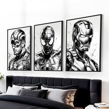 Set of 3 Marvel Avengers Black