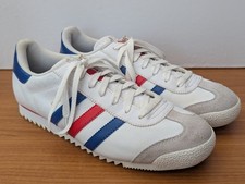 Adidas Rom White Red Blue UK 10 Mens Leather Trainers Retro 2011 (V22776)