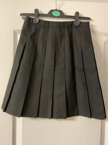 Girls black pleated school - girls,