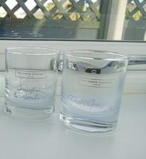 EMPTY  THE WHITE COMPANY CANDLE POTS JARS  X 2