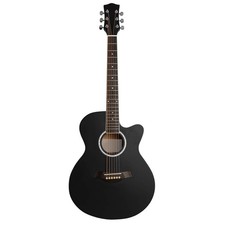 Full Size Acoustic Guitar with Steel Strings– Black Matte 