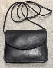ENNY-ICONIC ITALIAN VINTAGE MAKER-SOFT LEATHER-BLACK CROSSBODY SMALL BAG- V.G.C 