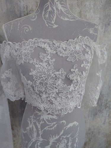 Ivory lace off the shoulder - off,