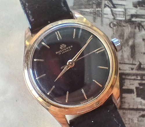 Bucherer black dial gold - bucherer,