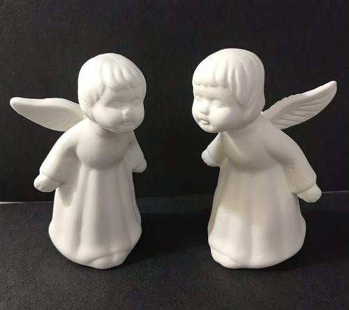 Kissing angels vtg statues - kissing,