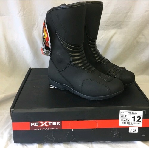 Rextek motorcycle boots black