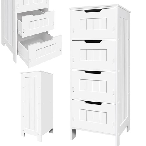 Bathroom drawers white 4 - drawers,