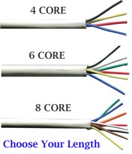 4, 6, or 8 Core White Alarm Cable, signal Wire *Bargain Intro Price*