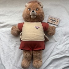 TEDDY RUXPIN 1985 BEAR ORIGINAL WITH THE AIRSHIP CASSETTE 