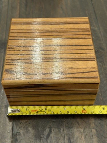 Vintage oak box case with - vintage,
