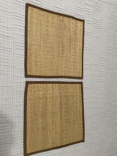 Woven straw placemats brown - placemats,