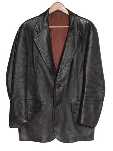 Vintage 1970s black leather - 1970s,