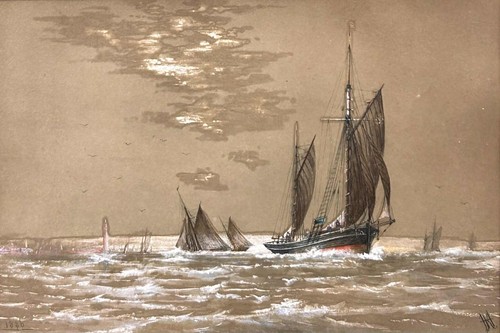 Watercolour seascape thames - seascape,