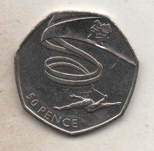 Olympic Gymnastics 50p Coin