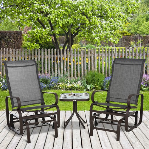 3pcs outdoor metal gliding - 3pcs,