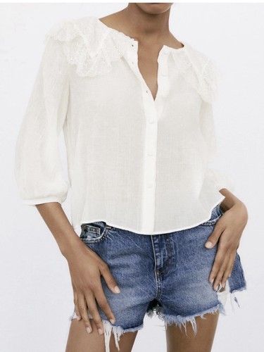 Zara combination lace button - zara,