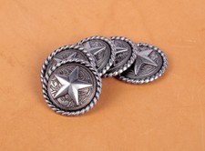 10PCS 3CM ANTIQUE SILVER ROUND