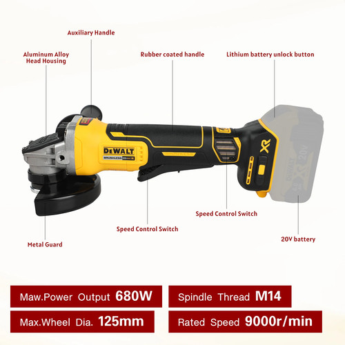 Dewalt dcg405 125mm flat head - dewalt,