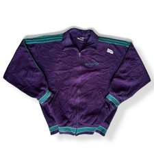 Vintage Adidas Made-in-France Purple Fleece Track Jacket 70s/80s Trefoil Logo