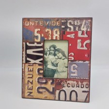 Novelty Photo Frame Colorful US License Plate Picure Collage 12" x 10" Frame