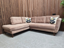 Designer Label Ivy LHF Corner Chairs Sofa In Bandon Truffle Velvet RRP: £2549