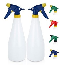 1 Litre Empty Trigger Spray Bottle for Watering Cleaning Gardening Set of 2