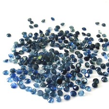 10pcs Natural Blue Sapphire Stones 2.4-2.6 mm, Round unheated Sapphire Gemstone