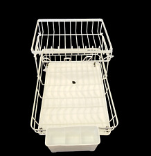 Premium Two Tier Dish Drying Rack, White