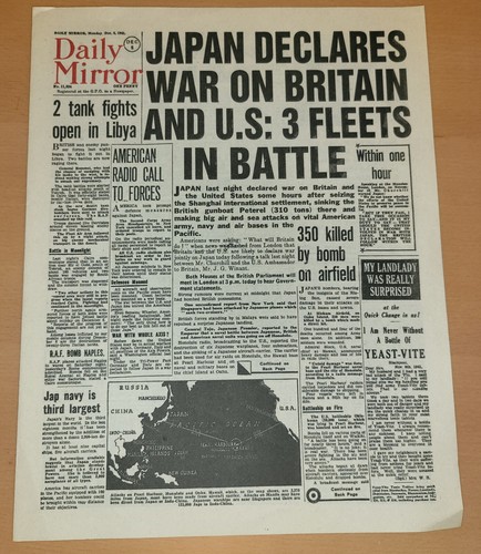 1941 newspaper japan - newspaper, usa