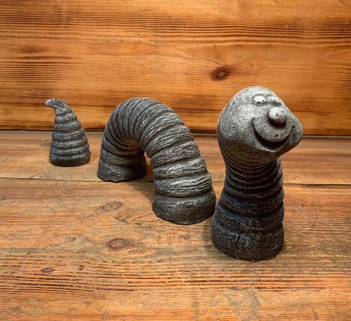 Stone garden piece worm - stone, 3