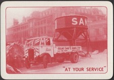 Playing Cards Single Card Old Wide HOLMS SAND + GRAVEL Truck Lorry Advertising A