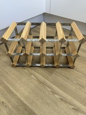 Wood & Metal Wine Rack 12