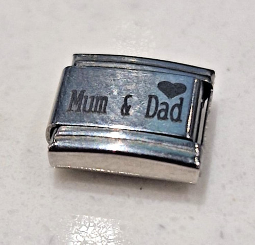 Mum dad charm link - mum,