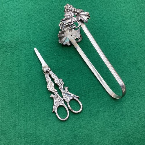 Silver plated grape scissors - plated,