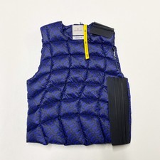 MONCLER X ADIDAS SIZE 3 M L LARGE BERTHOD GILET VEST JACKET BLACK BLUE TIB
