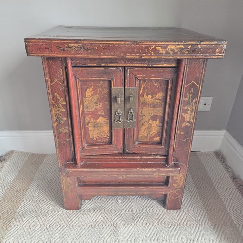 Vintage chinese red lacquer - red,