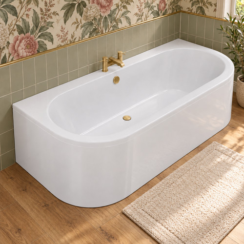 Shaped back wall - back, to