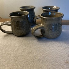 Studio Pottery Embossed Cat